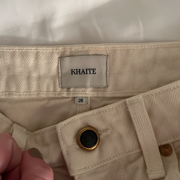 NWT Khatie Mitch Denim Shorts in Ivory - Picture 5 of 7